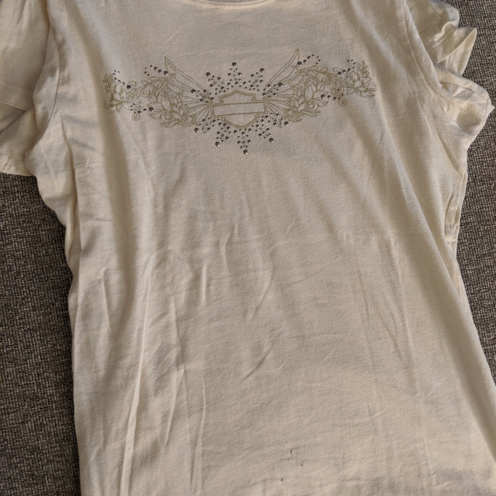 White Harley Davidson top